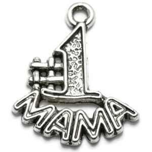 12pcs #1 Mama Charms, mom mother's day, jewelry‎ making supplies